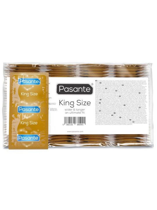 PASANTE PRESERVATIVOS KING MS LARGOS Y ANCHOS BOLSA 144 UNIDADES