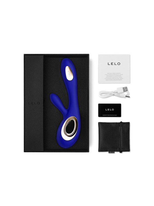 VIBRADOR RABBIT SORAYA WAVE AZUL ESTIMULACIÓN CLÍTORIS Y PUNTO G DE LA MARCA LELO