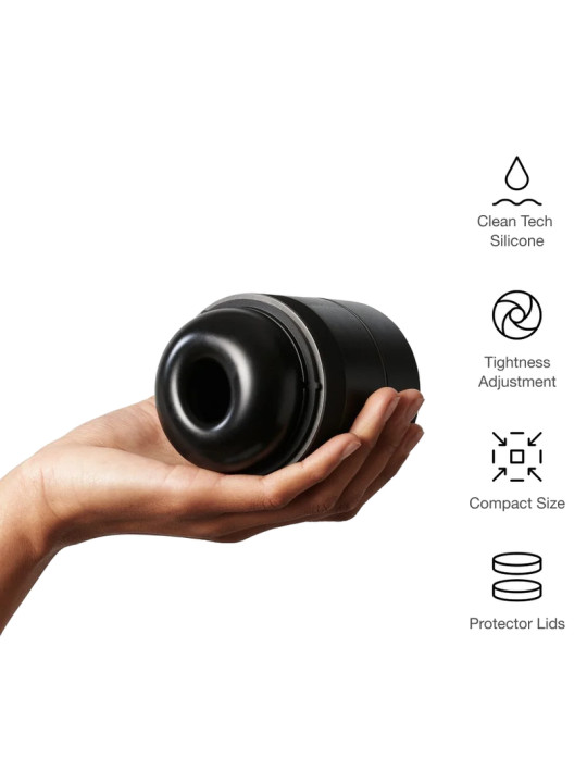 ARCWAVE VOY MASTURBADOR MASCULINO CON 8 AJUSTES DE PRESION NEGRO LUBRICANTE 10 ML INCLUIDO