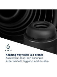 ARCWAVE VOY MASTURBADOR MASCULINO CON 8 AJUSTES DE PRESION NEGRO LUBRICANTE 10 ML INCLUIDO