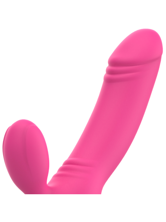 BIX VIBRADOR DOBLE ESTIMULACIÓN PUNTO G Y CLÍTORIS ROSA DE LA MARCA OHMAMA VIBRATORS
