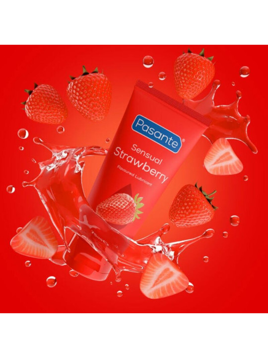 PASANTE SENSUAL STRAWBERRY LUBRICANTE INTIMO BASE AGUA SABOR FRESA 75 ML