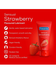 PASANTE SENSUAL STRAWBERRY LUBRICANTE INTIMO BASE AGUA SABOR FRESA 75 ML
