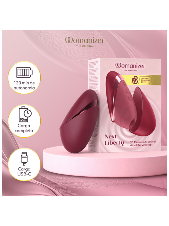 WOMANIZER NEXT LIBERTY ESTIMULADOR DE CLITORIS 3D PLEASURE AIR BURDEOS