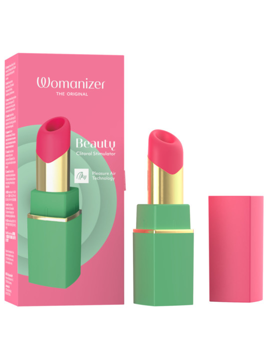 WOMANIZER BEAUTY ESTIMULADOR DE CLITORIS POR SUCCION 6 NIVELES VERDE Y ROSA