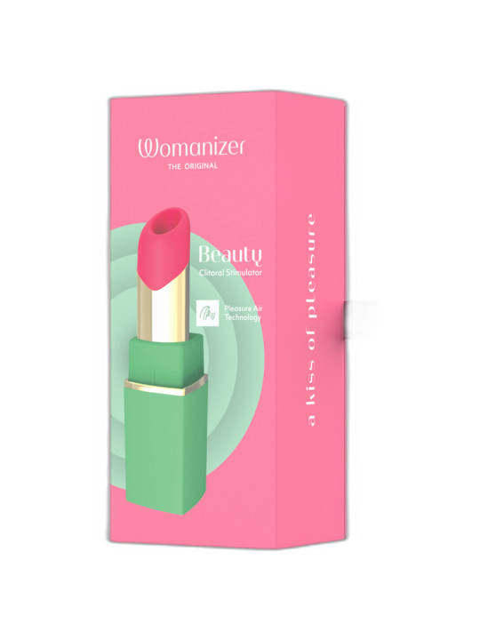 WOMANIZER BEAUTY ESTIMULADOR DE CLITORIS POR SUCCION 6 NIVELES VERDE Y ROSA