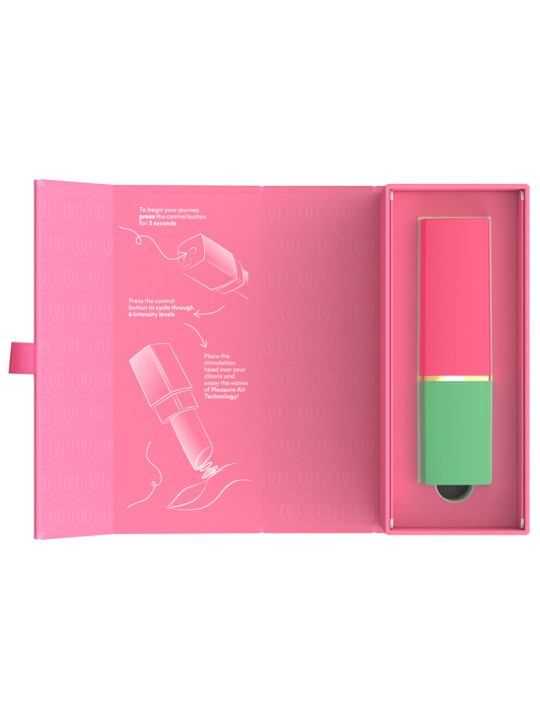 WOMANIZER BEAUTY ESTIMULADOR DE CLITORIS POR SUCCION 6 NIVELES VERDE Y ROSA