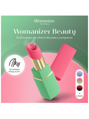 WOMANIZER BEAUTY ESTIMULADOR DE CLITORIS POR SUCCION 6 NIVELES VERDE Y ROSA