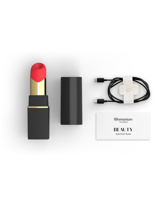 WOMANIZER BEAUTY ESTIMULADOR DE CLITORIS POR SUCCION 6 NIVELES NEGRO Y DORADO