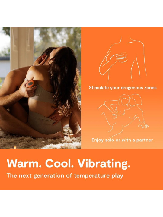 WE VIBE TEMP VIBRADOR CON FUNCION DE CALOR Y FRIO MANDARINA