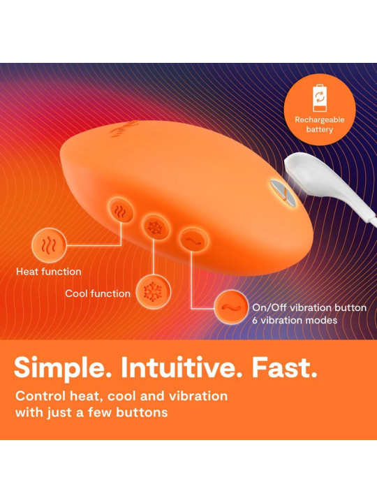 WE VIBE TEMP VIBRADOR CON FUNCION DE CALOR Y FRIO MANDARINA