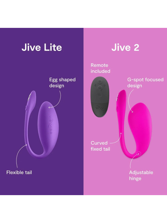 WE VIBE JIVE LITE VIBRADOR HUEVO PONIBLE CON CONTROL POR APLICACION PURPURA
