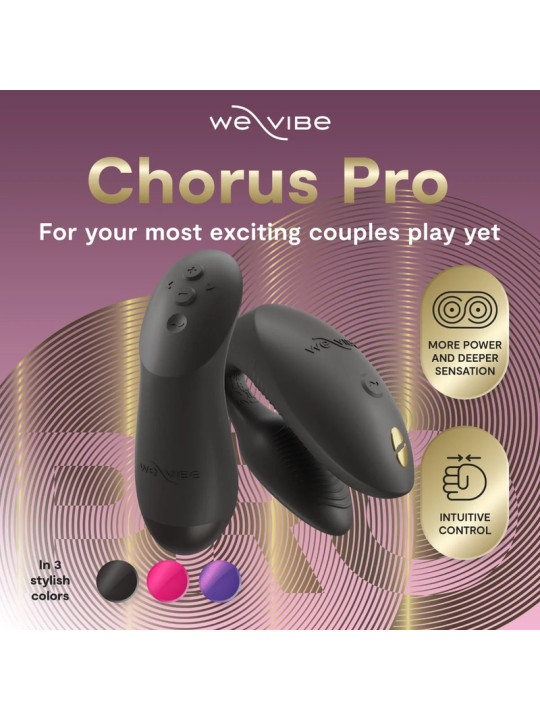 WE VIBE CHORUS PRO VIBRADOR PREMIUM PARA PAREJAS NEGRO SATINADO