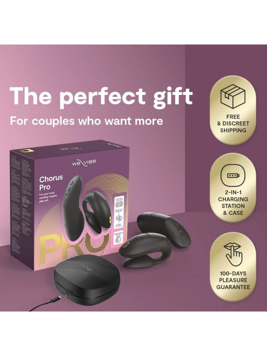 WE VIBE CHORUS PRO VIBRADOR PREMIUM PARA PAREJAS NEGRO SATINADO