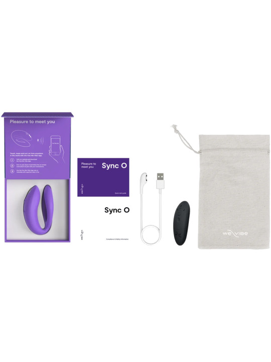 WE VIBE SYNC O VIBRADOR PARA PAREJAS CON ESTIMULACION ENVOLVENTE PURPURA CLARO