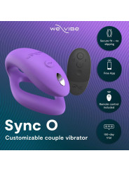 WE VIBE SYNC O VIBRADOR PARA PAREJAS CON ESTIMULACION ENVOLVENTE PURPURA CLARO