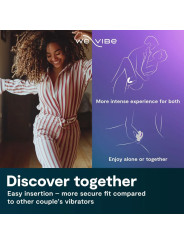 WE VIBE SYNC O VIBRADOR PARA PAREJAS CON ESTIMULACION ENVOLVENTE PURPURA CLARO