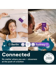WE VIBE SYNC O VIBRADOR PARA PAREJAS CON ESTIMULACION ENVOLVENTE PURPURA CLARO