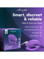 WE VIBE SYNC O VIBRADOR PARA PAREJAS CON ESTIMULACION ENVOLVENTE PURPURA CLARO
