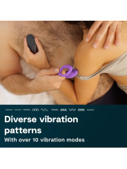 WE VIBE SYNC O VIBRADOR PARA PAREJAS CON ESTIMULACION ENVOLVENTE PURPURA CLARO