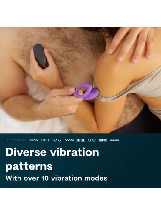 WE VIBE SYNC O VIBRADOR PARA PAREJAS CON ESTIMULACION ENVOLVENTE PURPURA CLARO