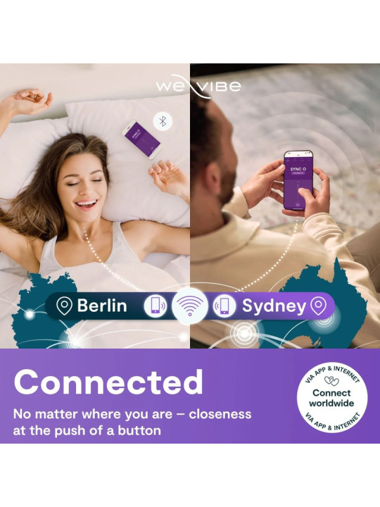 WE VIBE SYNC 2 VIBRADOR AJUSTABLE PARA PAREJAS VERDE TERCIOPELO
