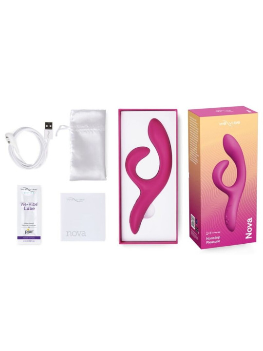 WE VIBE NOVA 2 VIBRADOR RABBIT FLEXIBLE CON 10 MODOS DE VIBRACION Y CONTROL POR APP MORADO