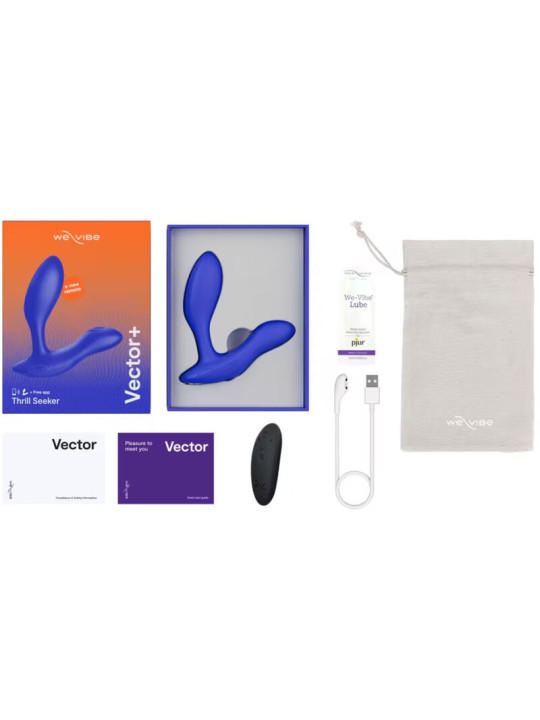 WE VIBE VECTOR MASAJEADOR DE PROSTATA CON DOBLE ESTIMULACION AZUL REAL