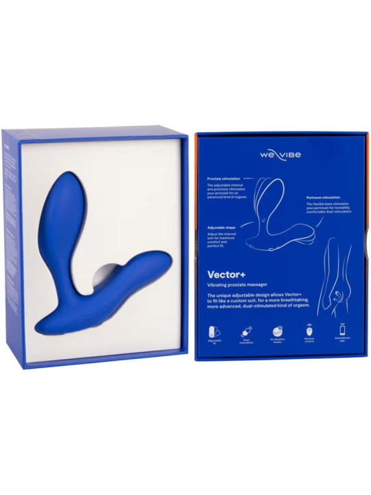 WE VIBE VECTOR MASAJEADOR DE PROSTATA CON DOBLE ESTIMULACION AZUL REAL