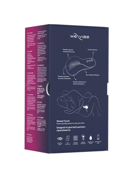 WE VIBE SHARED TOUCH VIBRADOR PARA PAREJAS DE DOBLE CARA PURPURA