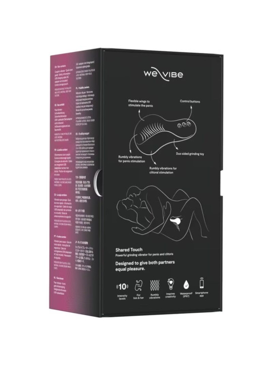 WE VIBE SHARED TOUCH VIBRADOR PARA PAREJAS DE DOBLE CARA NEGRO