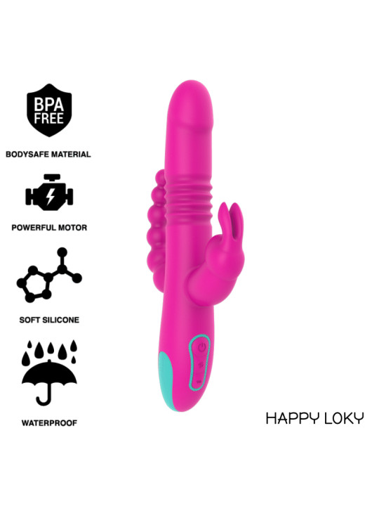 VIBRADOR DONALD TRIPLE ESTIMULACIÓN ANAL, PUNTO G Y CLÍTORIS DE LA MARCA HAPPY LOKY