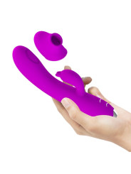 VIBRADOR SUCCIONADOR RECARGABLE PRETTY LOVE MORADO DE LA MARCA PRETTY LOVE C-TYPE