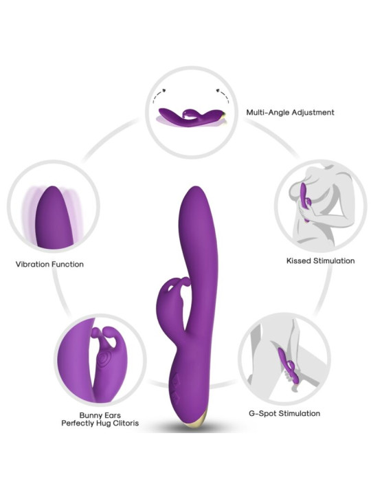 VIBRADOR RABBIT ARMONY SILICONA SUAVE 9 MODOS DE LA MARCA ARMONY VIBRATORS