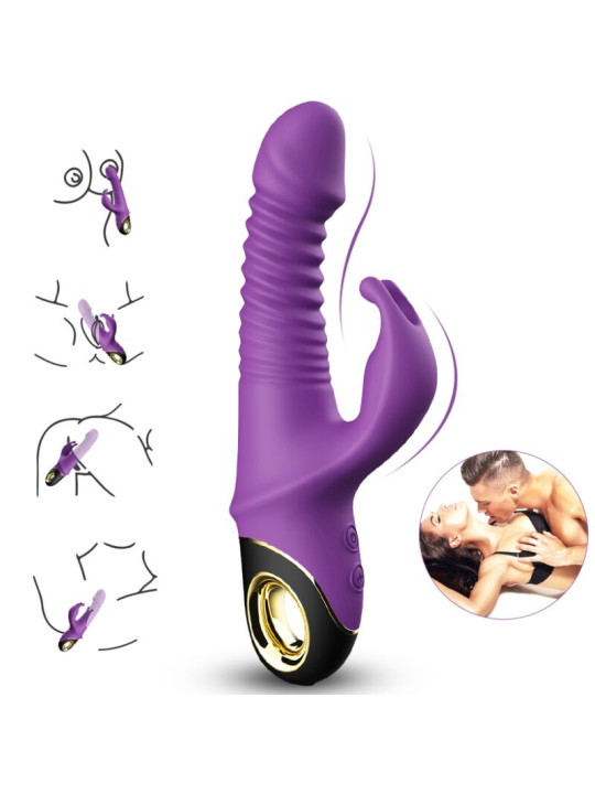 VIBRADOR RABBIT ZING 9 MODOS SILICONA SUMERGIBLE DE LA MARCA ARMONY VIBRATORS