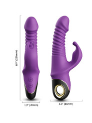 VIBRADOR RABBIT ZING 9 MODOS SILICONA SUMERGIBLE DE LA MARCA ARMONY VIBRATORS