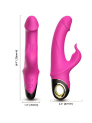 VIBRADOR RABBIT ROTADOR METEROR SILICONA SUAVE 9 MODOS DE LA MARCA ARMONY VIBRATORS