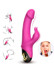 VIBRADOR RABBIT ROTADOR METEROR SILICONA SUAVE 9 MODOS DE LA MARCA ARMONY VIBRATORS