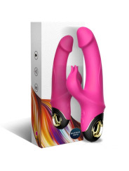 VIBRADOR RABBIT ROTADOR METEROR SILICONA SUAVE 9 MODOS DE LA MARCA ARMONY VIBRATORS
