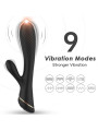 VIBRADOR RABBIT SILICONA NEGRO 9 MODOS SUMERGIBLE DE LA MARCA ARMONY VIBRATORS