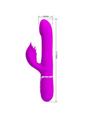 VIBRADOR RABBIT PERLAS VIOLETA 7 MODOS PLACER ÍNTIMO DE LA MARCA PRETTY LOVE FLIRTATION