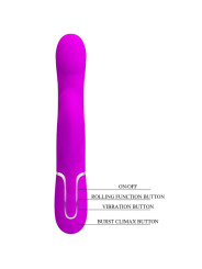 VIBRADOR RABBIT PERLAS VIOLETA 7 MODOS PLACER ÍNTIMO DE LA MARCA PRETTY LOVE FLIRTATION