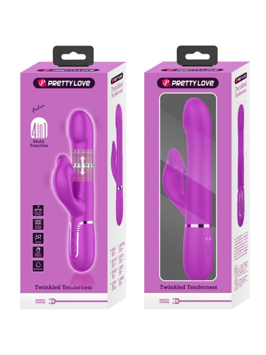 VIBRADOR RABBIT PERLAS VIOLETA 7 MODOS PLACER ÍNTIMO DE LA MARCA PRETTY LOVE FLIRTATION