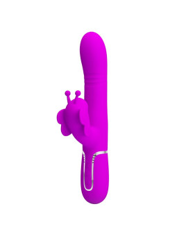 VIBRADOR RABBIT 4 EN 1 MARIPOSA FUCSIA 7 MODOS DE LA MARCA PRETTY LOVE FLIRTATION
