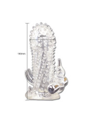 EXTENSOR PENE VIBRADOR RABBIT CON ESTIMULADOR CLÍTORIS DE LA MARCA BAILE FOR HIM