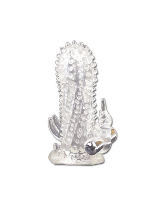 EXTENSOR PENE VIBRADOR RABBIT CON ESTIMULADOR CLÍTORIS DE LA MARCA BAILE FOR HIM
