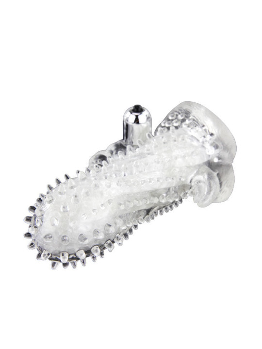 EXTENSOR PENE VIBRADOR RABBIT CON ESTIMULADOR CLÍTORIS DE LA MARCA BAILE FOR HIM