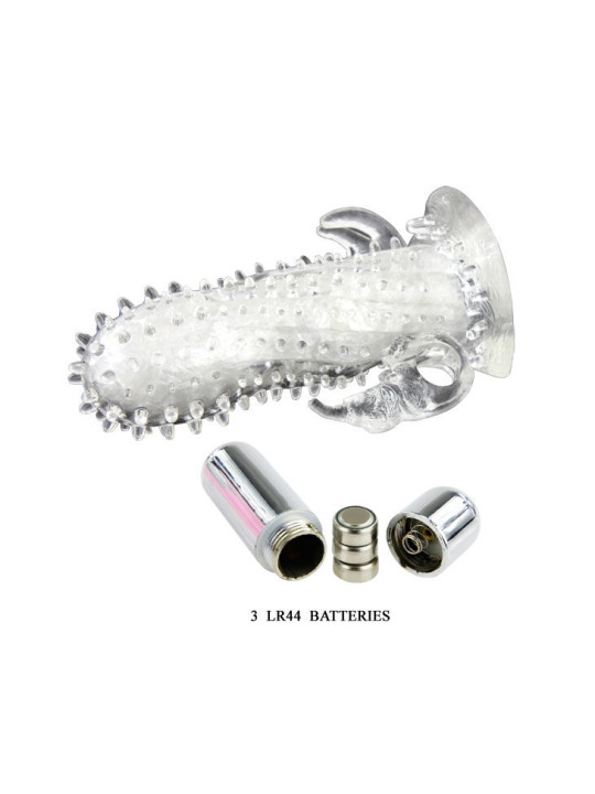 EXTENSOR PENE VIBRADOR RABBIT CON ESTIMULADOR CLÍTORIS DE LA MARCA BAILE FOR HIM