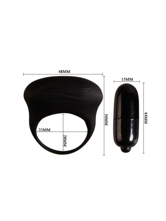 ANILLO VIBRADOR BERTRAM SILICONA GRADO MÉDICO DE LA MARCA PRETTY LOVE MALE