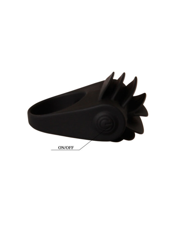 ANILLO VIBRADOR CHESTER NEGRO SILICONA MÉDICA DE LA MARCA PRETTY LOVE MALE